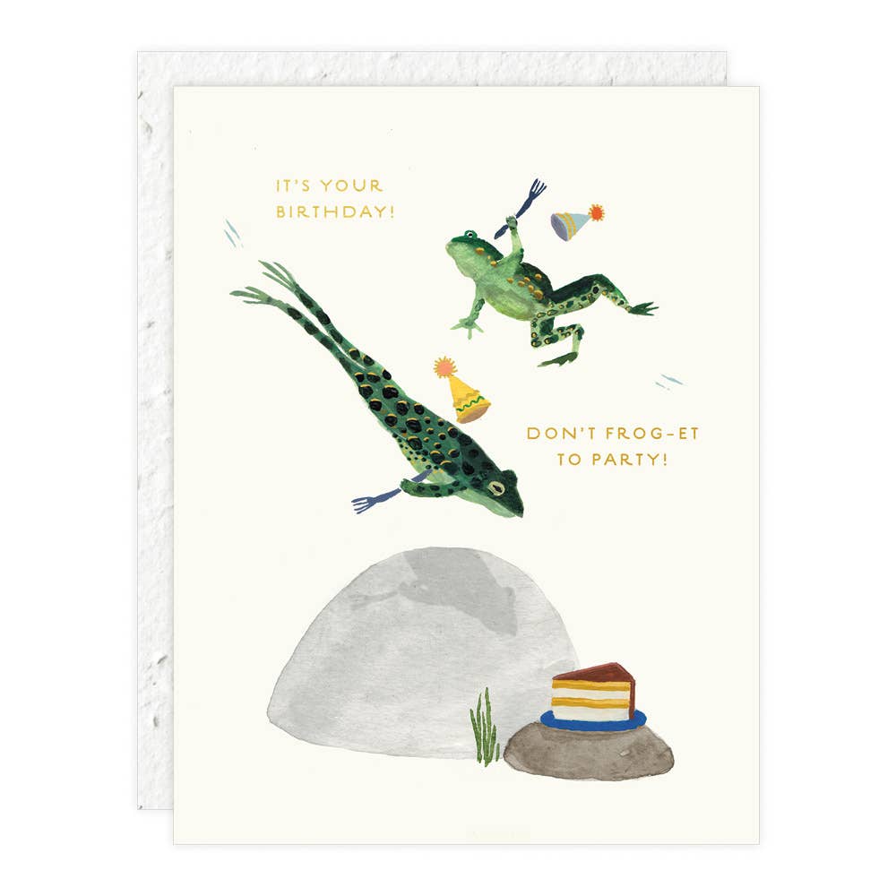 Seedlings - Party Frogs - Birthday Card