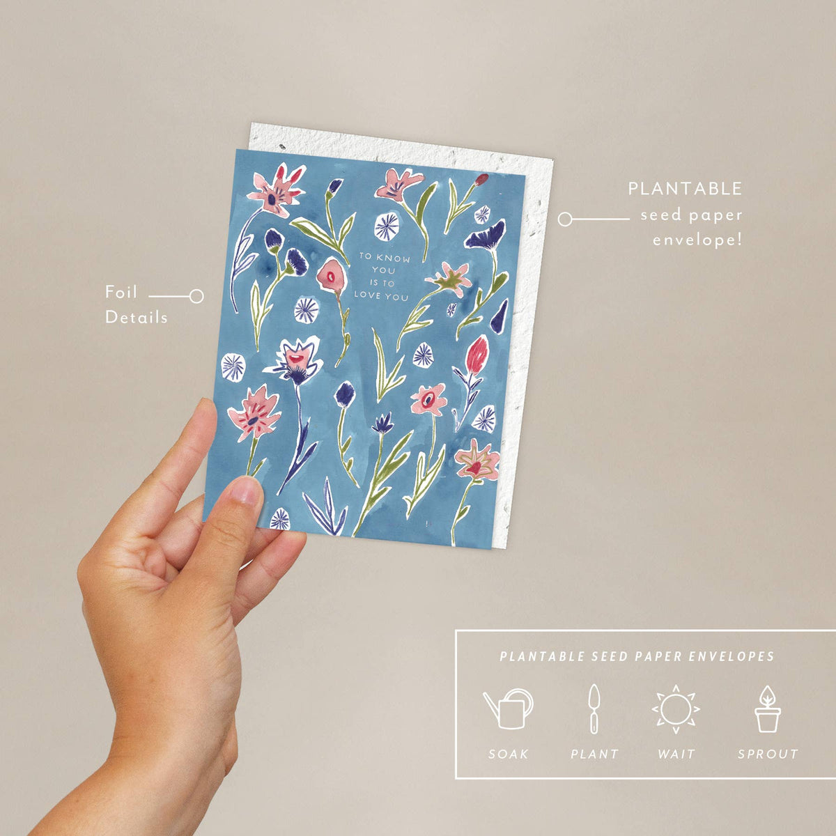 Seedlings - Ditzy Flowers - Love + Friendship Card