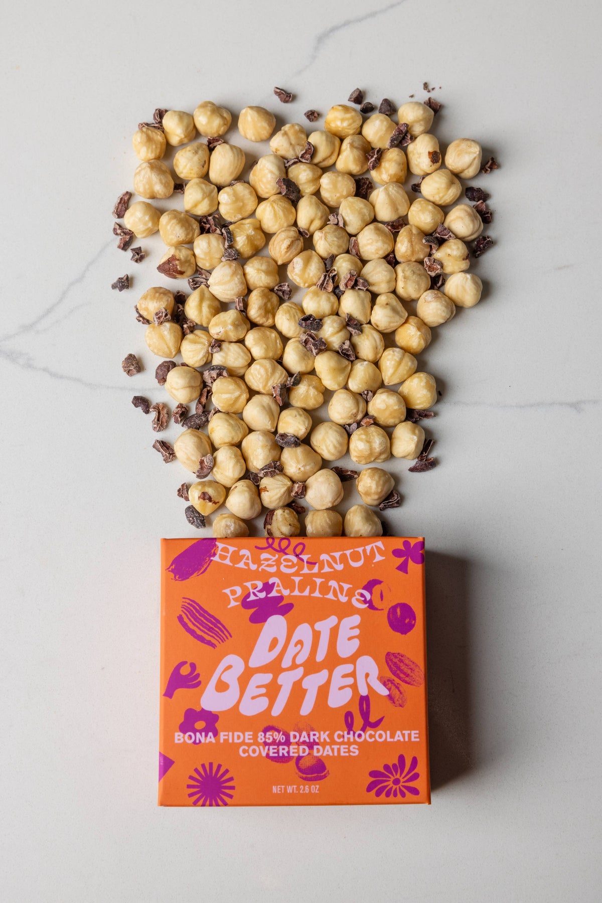 Date Better Snacks - Hazelnut Praline Dark Chocolate Medjool Dates: Standard