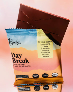 Raaka Chocolate | Day Break Functional Organic Dark Chocolate Bar