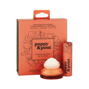 Poppy & Pout Lip Care Duo | Pomegranate Peach