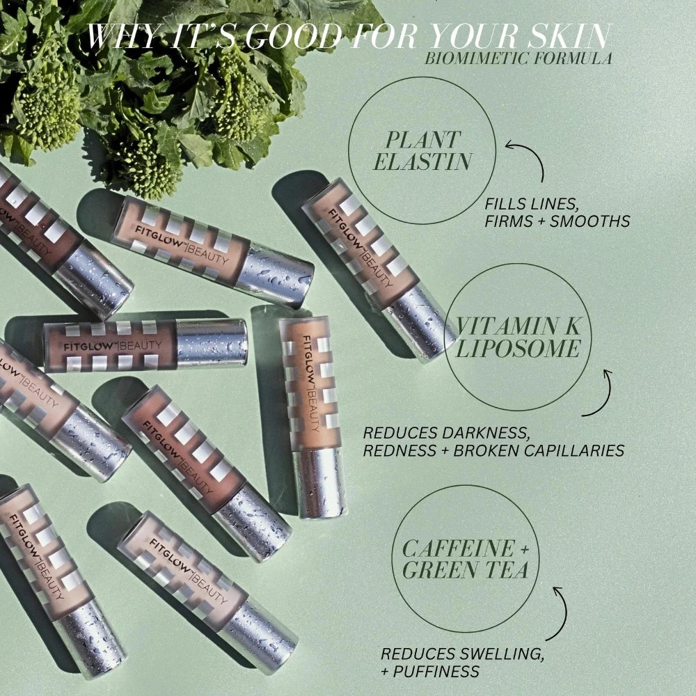 Fitglow Beauty Conceal+ | Targeted Treatment full coverage concealer with Plant Elastin , Vitamin K , Caffeine and Licorice