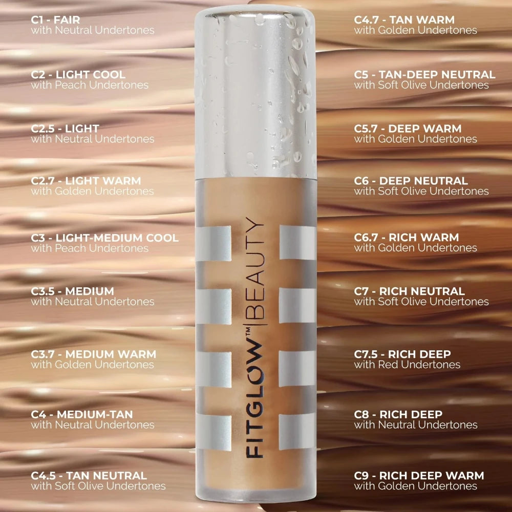 Fitglow Beauty Conceal+ | Targeted Treatment full coverage concealer with Plant Elastin , Vitamin K , Caffeine and Licorice