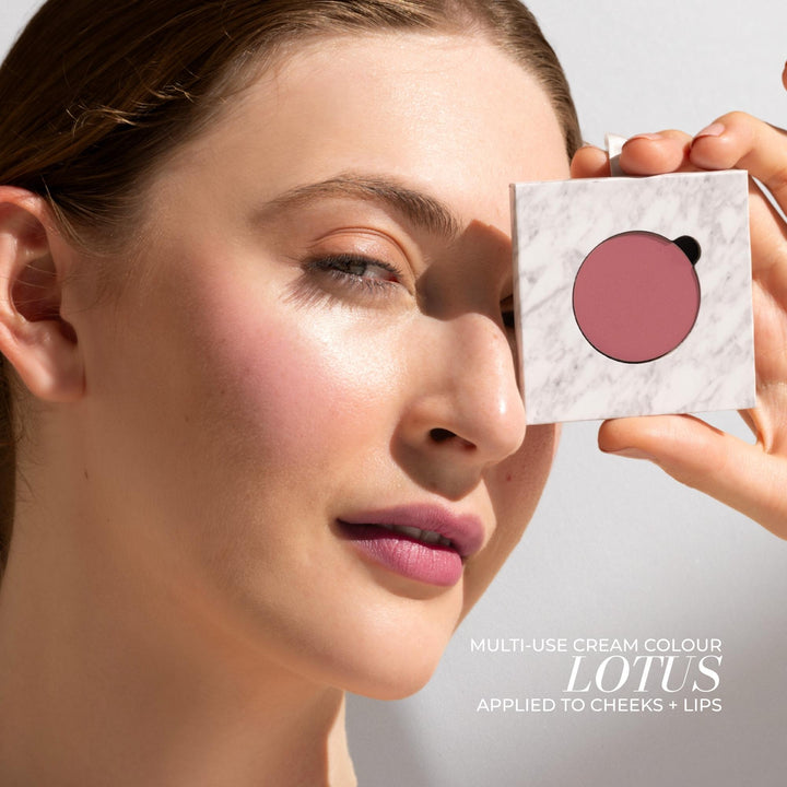 Fitglow Beauty Multi-Use Pressed + Cream Color | Skincare-infused Color Eyeshadow + Blush + Brow + Illuminator + Corrector