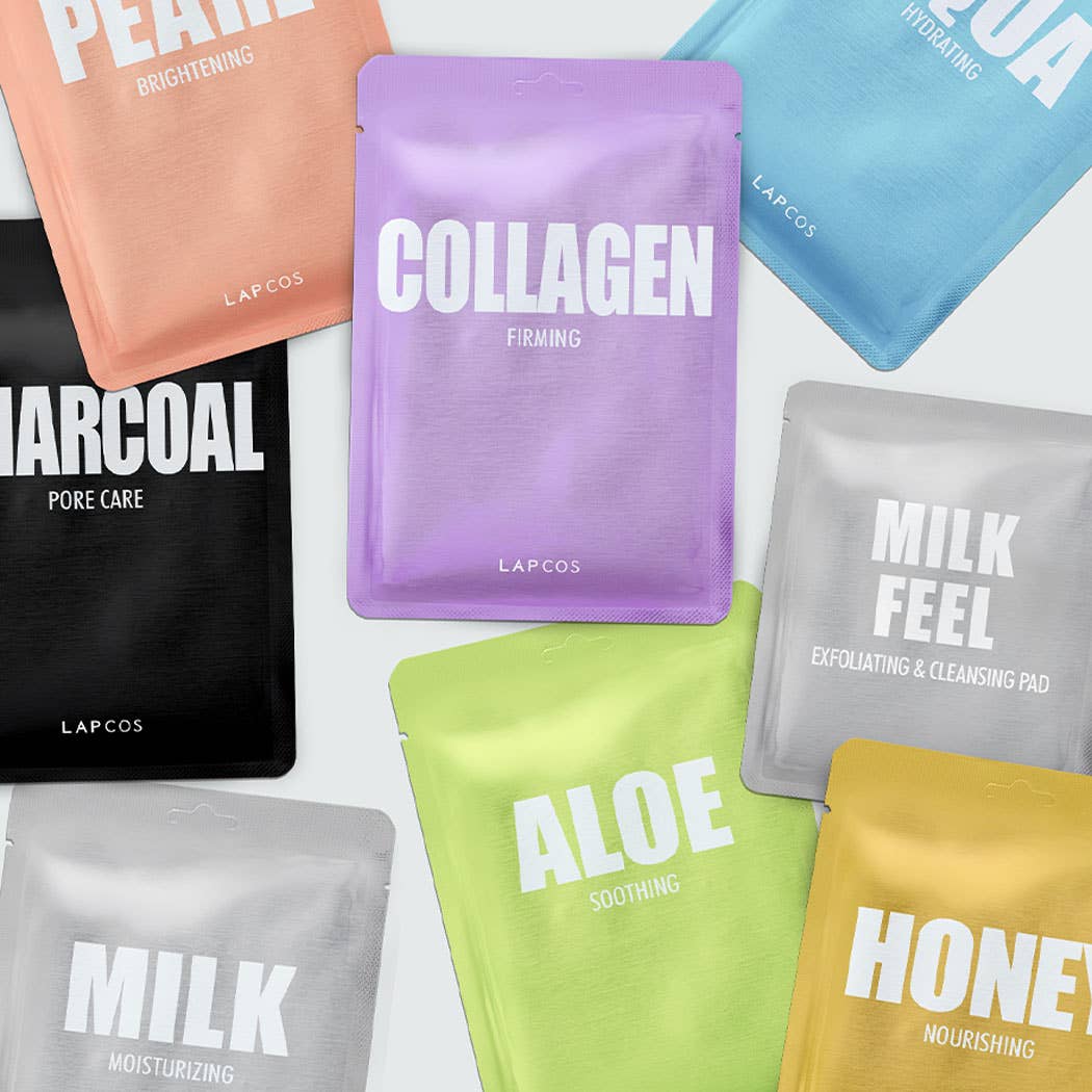 LAPCOS Beauty Buffet | 7 Masks + 1 Exfoliating Pad