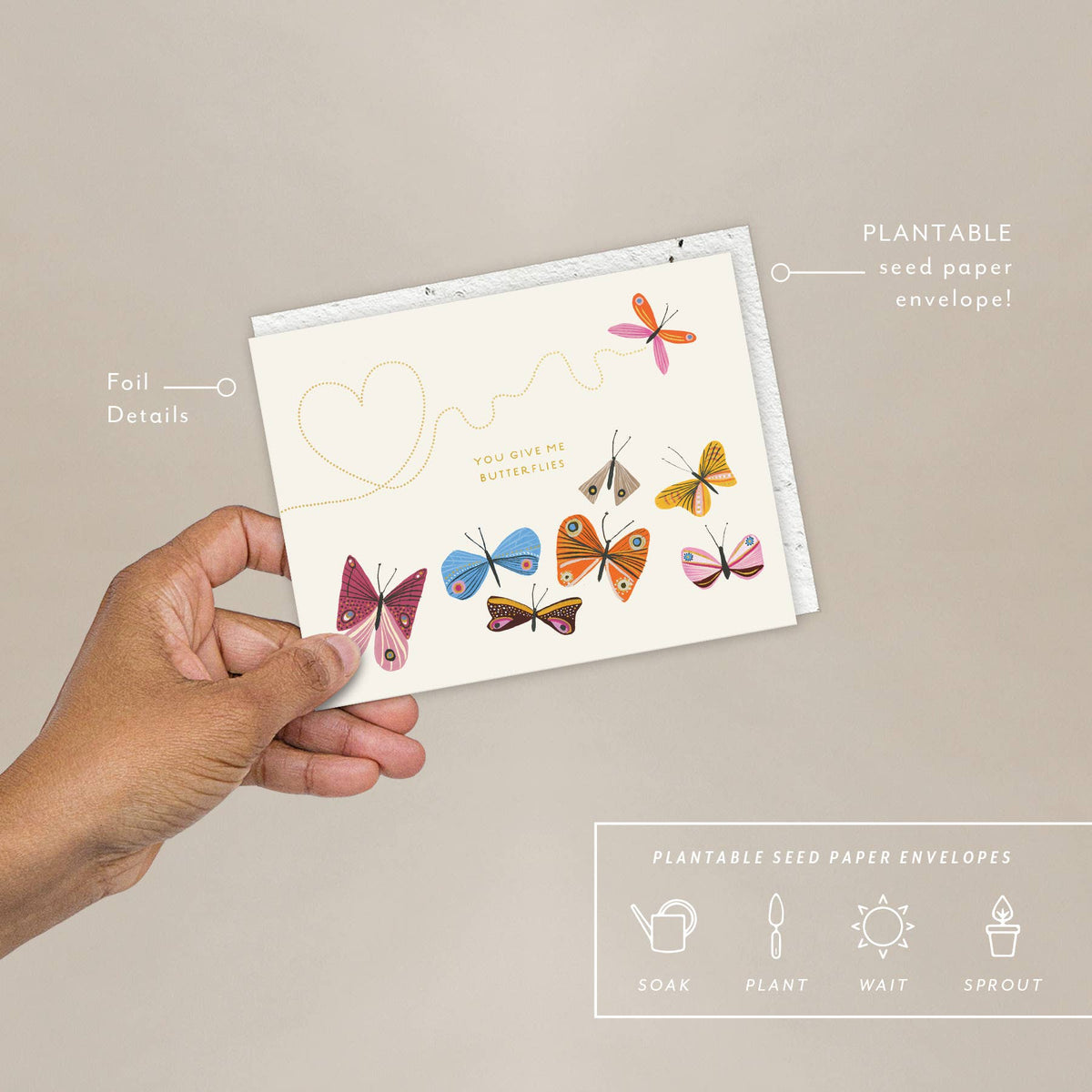 Seedlings - Butterflies - Love + Friendship Card