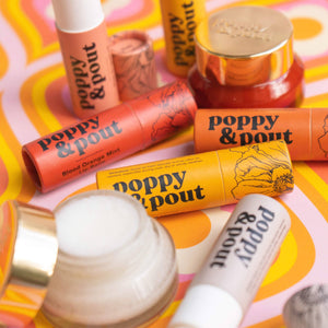 Poppy & Pout Lip Balm | Blood Orange Mint