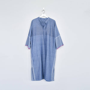 HOME & LOFT Indigo Tribeca Long Sleeve Maxi Kaftan