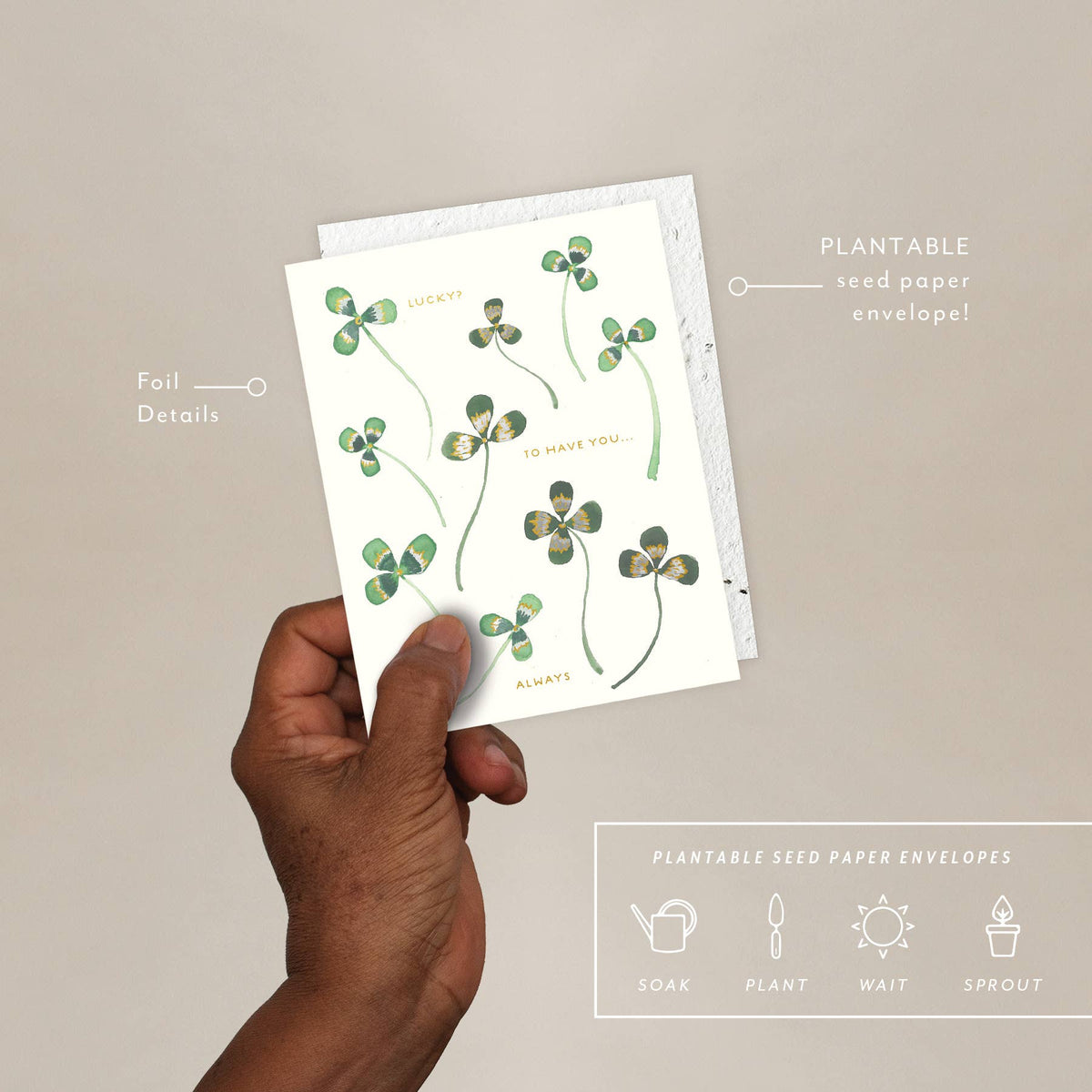 Seedlings Lucky Me | Love + Friendship Card