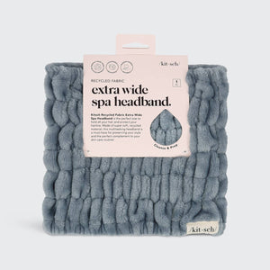 KITSCH Extra Wide Spa Headband | Misty Blue