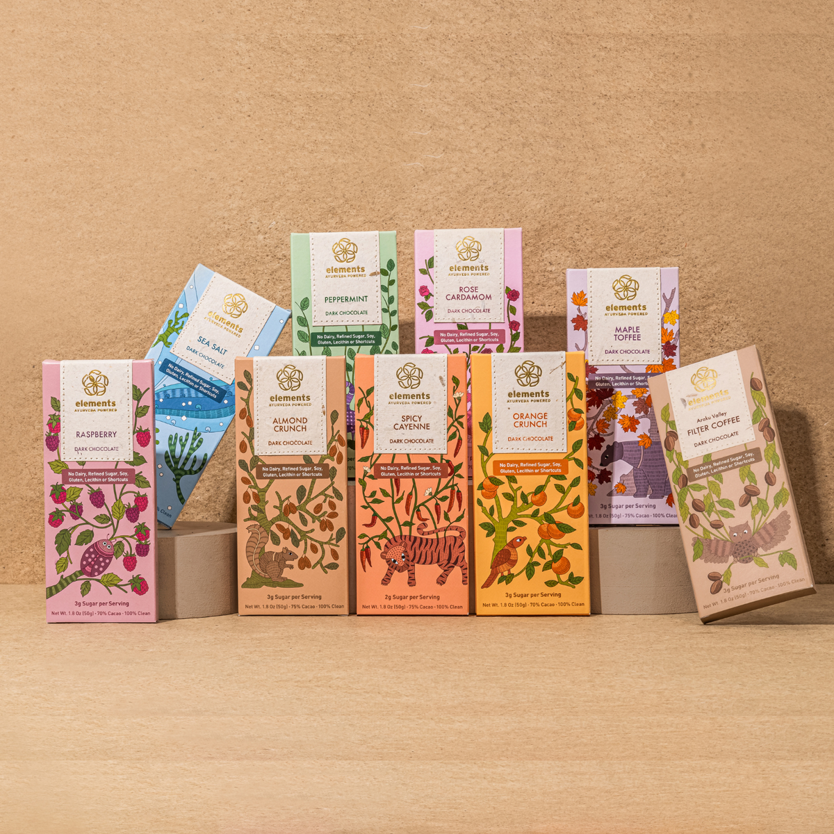 Elements Truffles | Rose Cardamom 70% Dark Chocolate