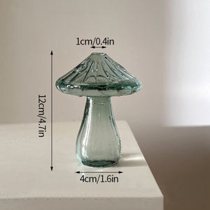 IVORE.GROUP Mini Glass Mushroom Bud Vase | Grey