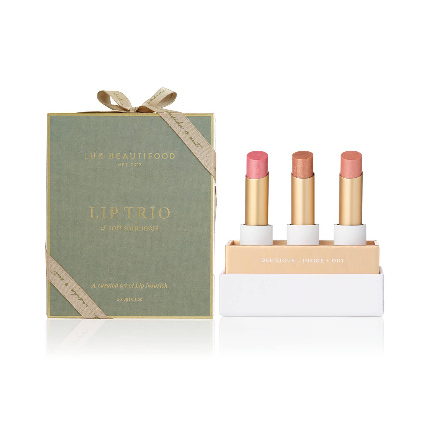 LÜK BEAUTIFOOD Lip Trio - Soft Shimmers Sheer Lipstick