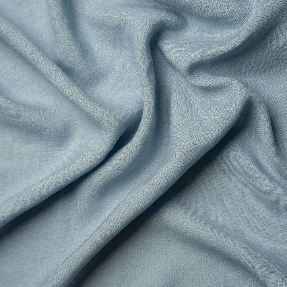 menique Maxi Minimal Linen Dress Livia | Slip Summer Beach Dress | Cloudy Blue