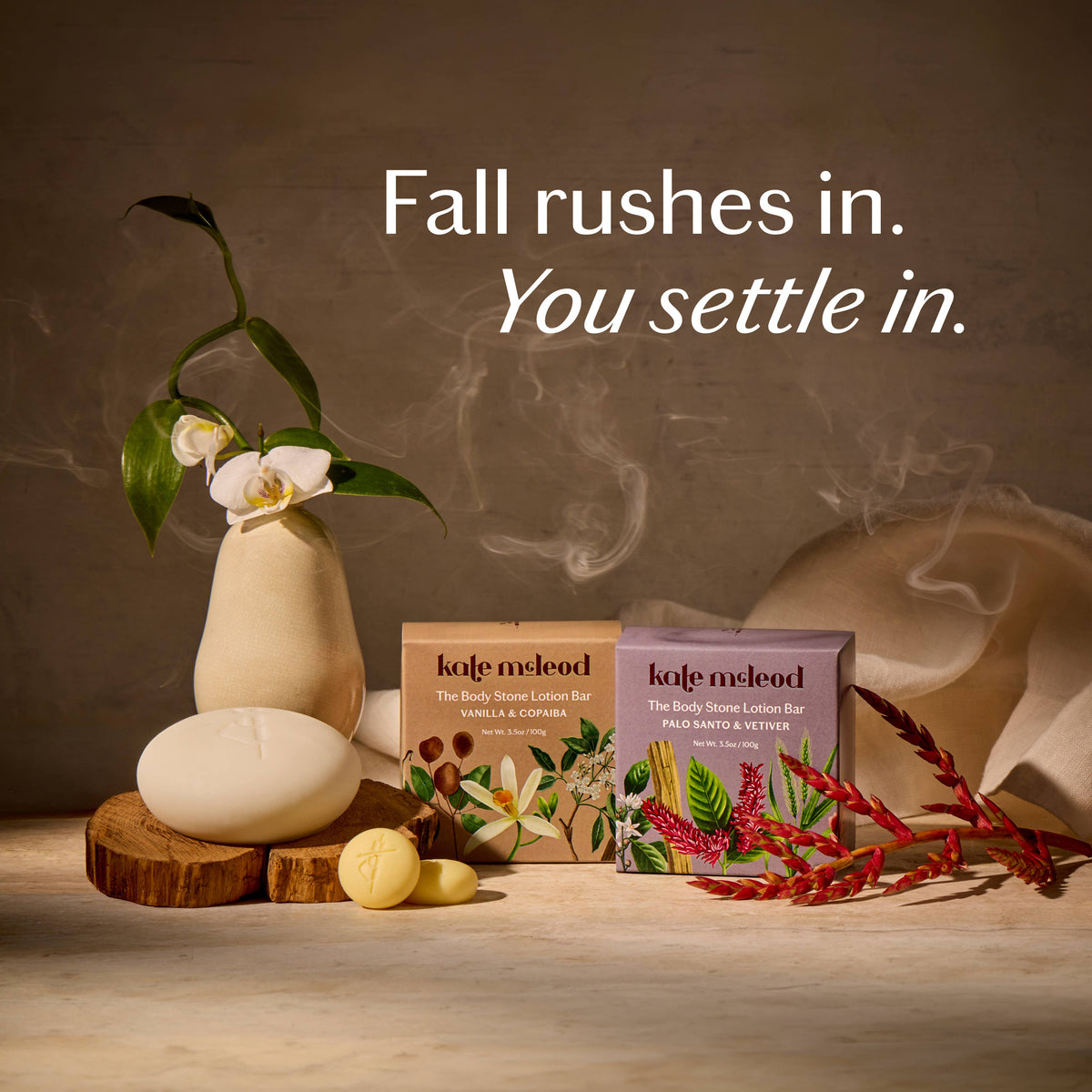 Kate McLeod Palo Santo & Vetiver Pebble | Bath & Shower Oil: Tray of 20