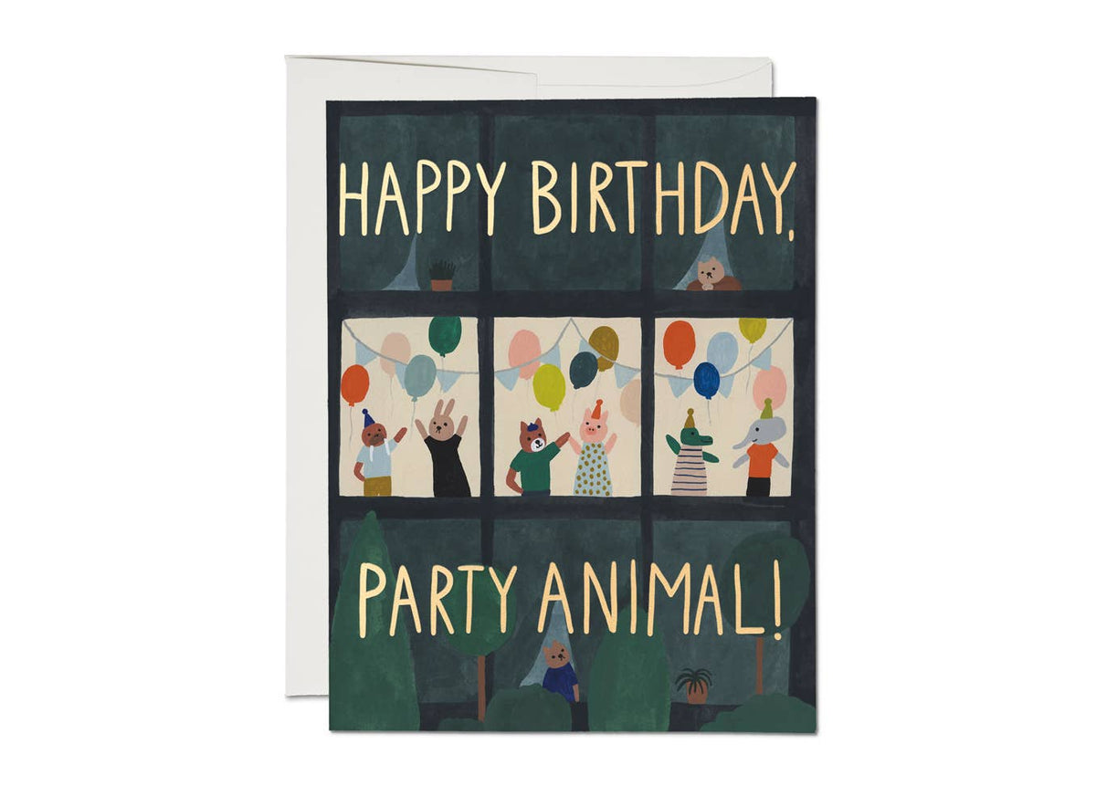 Red Cap Cards Animal House Birthday Greeting Card