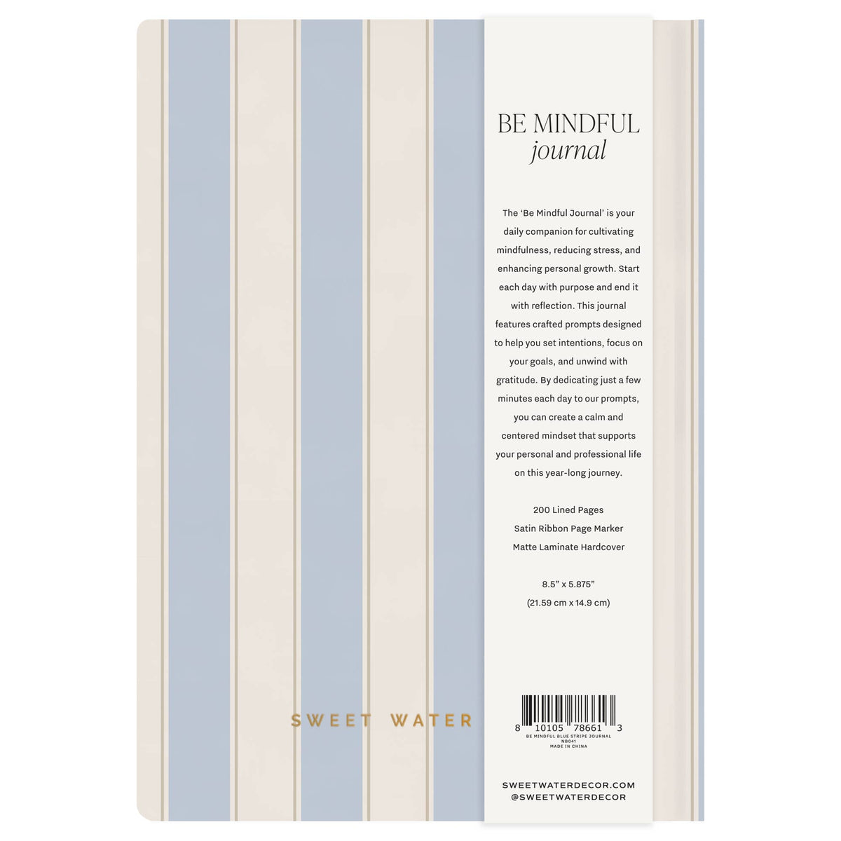 Sweet Water Decor Be Mindful Prompted Journal