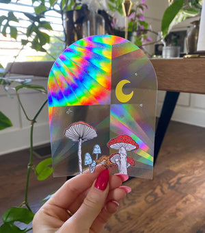 Jess Weymouth | Mushroom Suncatcher Window Decal