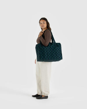 Baggu Small Cloud Carry-On | Navy Green Check