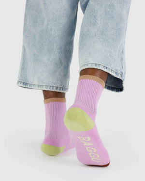 Baggu Ribbed Sock | Peony Mix | Large