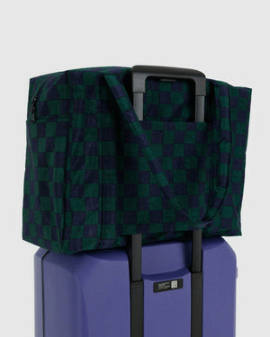 Baggu Small Cloud Carry-On | Navy Green Check