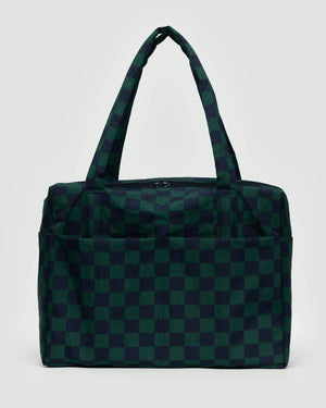 Baggu Small Cloud Carry-On | Navy Green Check