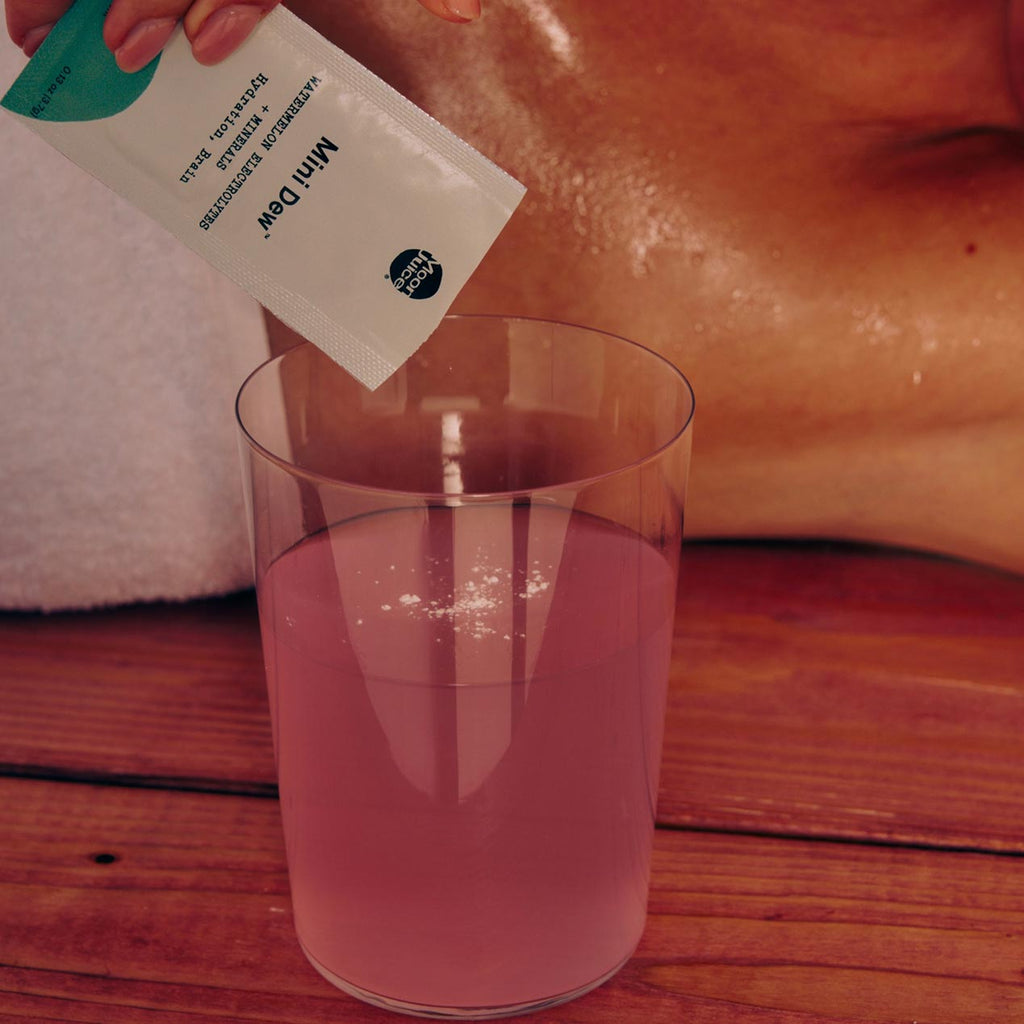 Moon Juice Mini Dew | Watermelon Electrolytes + Minerals | Hydration, Brain & Mineralization | Box of 18 Sticks
