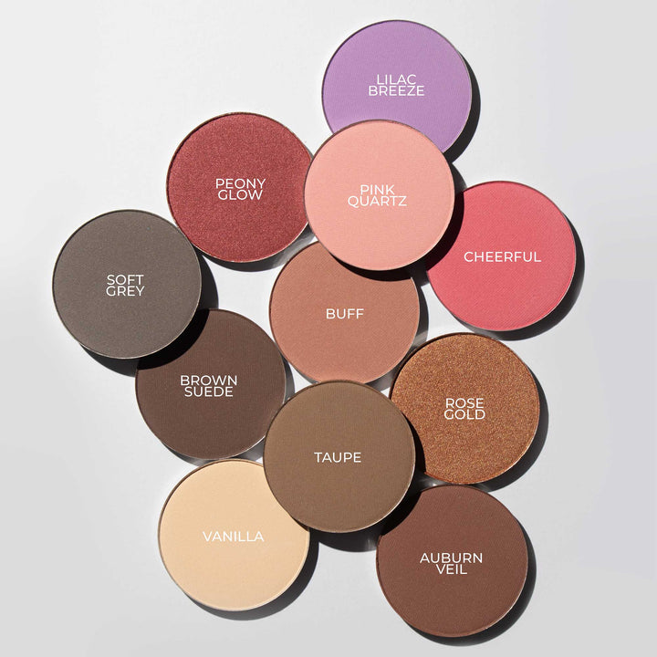 Fitglow Beauty Multi-Use Pressed + Cream Color | Skincare-infused Color Eyeshadow + Blush + Brow + Illuminator + Corrector