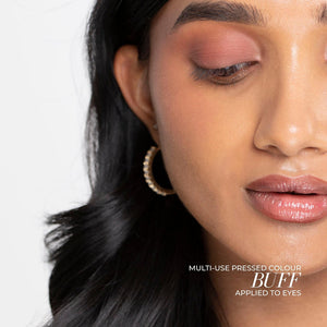 Fitglow Beauty Multi-Use Pressed + Cream Color | Skincare-infused Color Eyeshadow + Blush + Brow + Illuminator + Corrector