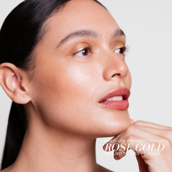 Fitglow Beauty Multi-Use Pressed + Cream Color | Skincare-infused Color Eyeshadow + Blush + Brow + Illuminator + Corrector