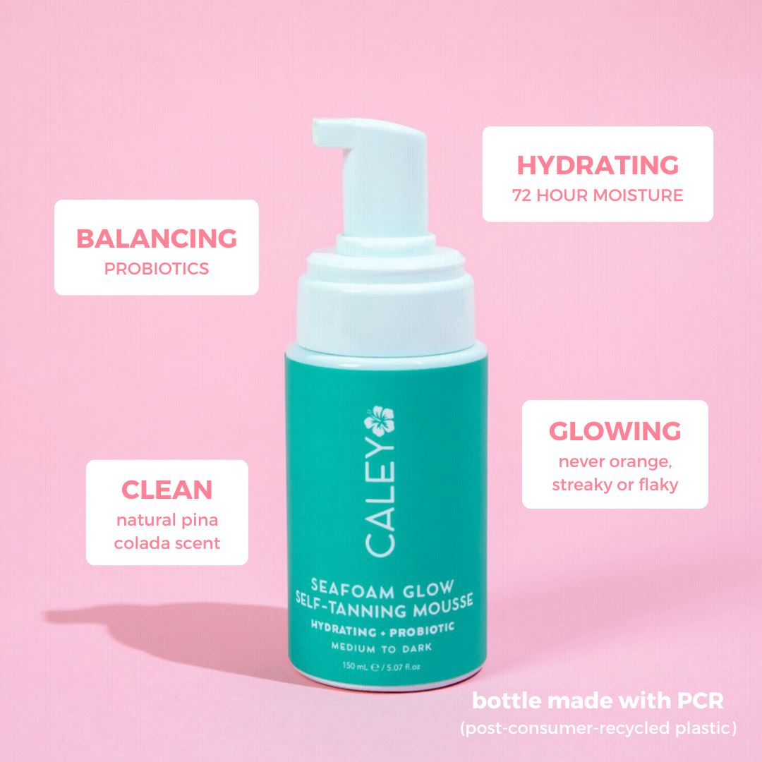 Caley Cosmetics Seafoam Glow Self-Tanning Mousse l Medium to Dark ~ Travel Size