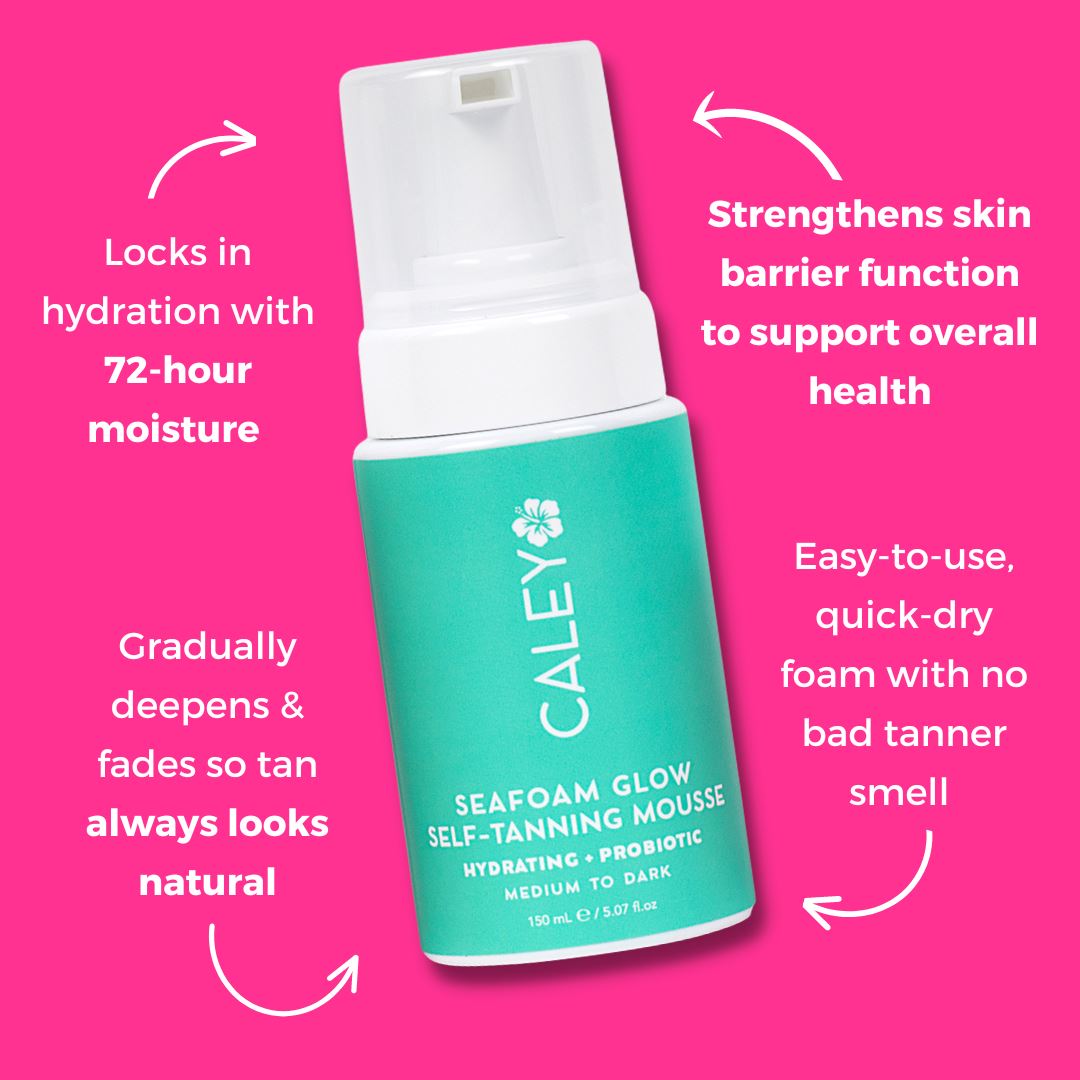 Caley Cosmetics Seafoam Glow Self-Tanning Mousse l Medium to Dark ~ Travel Size