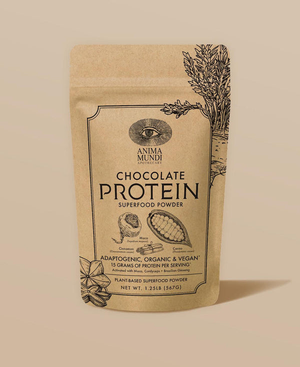 Anima Mundi Chocolate Protein Superfood Powder | organic + adaptogenic