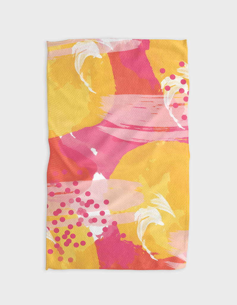 Geometry Kitchen Tea Towel: Guava Groove