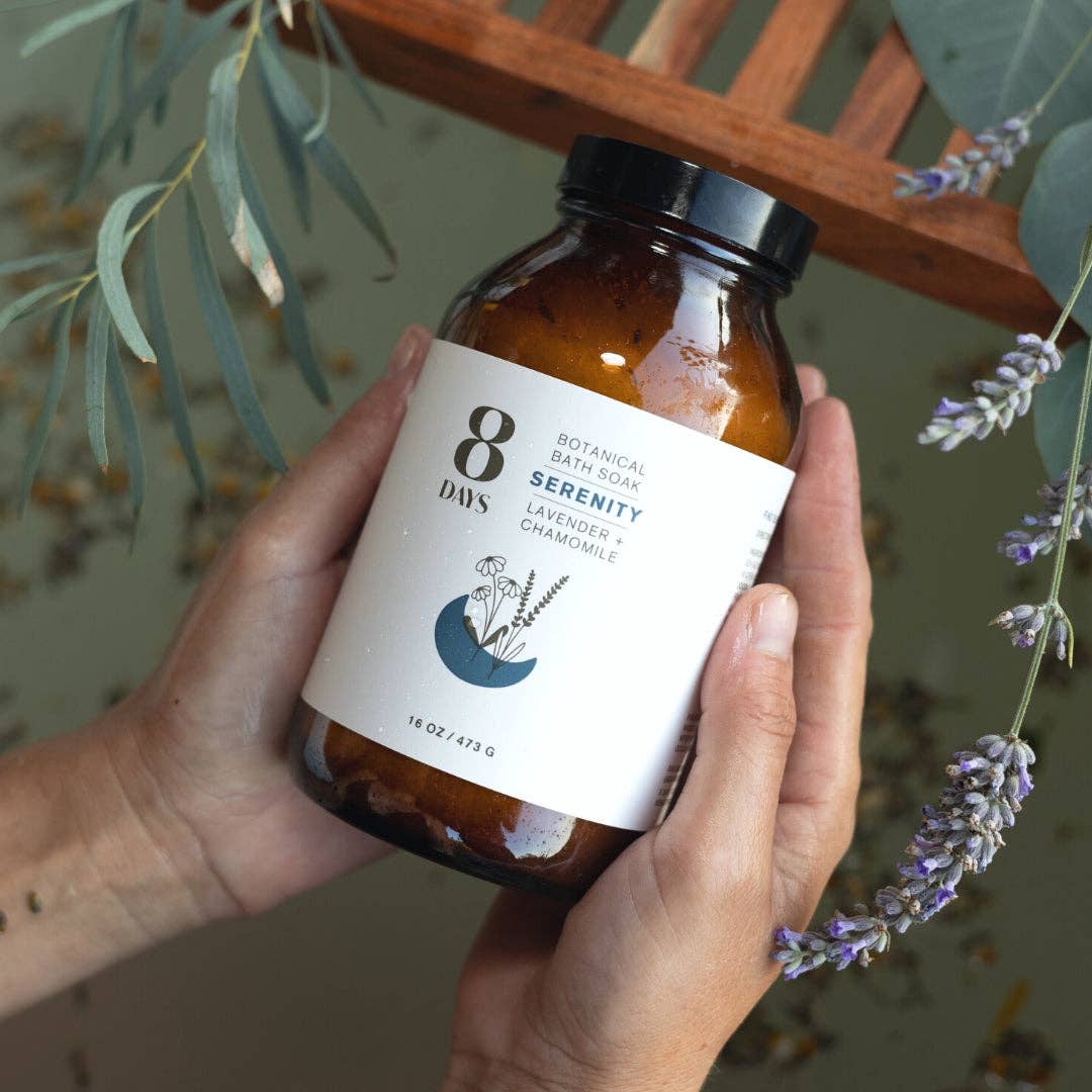 8 Days Botanicals SERENITY Botanical Bath Soak | Lavender + Chamomile