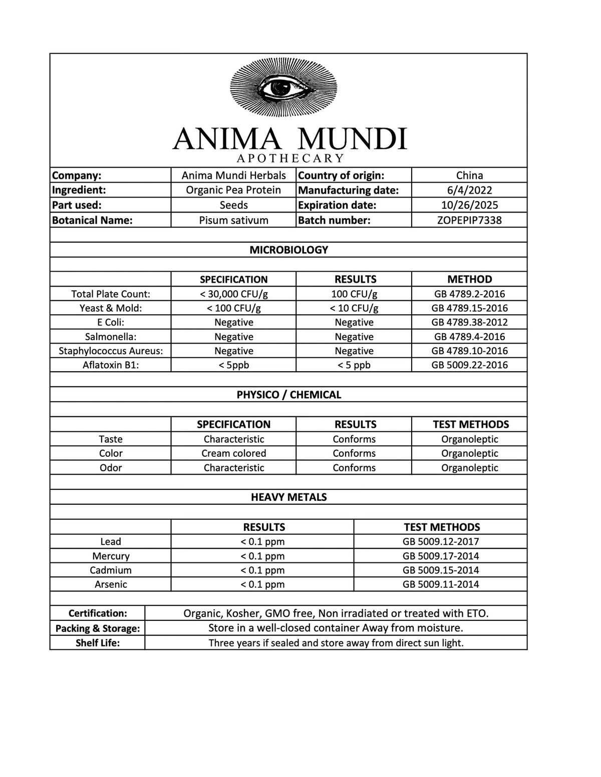 Anima Mundi Chocolate Protein Superfood Powder | organic + adaptogenic