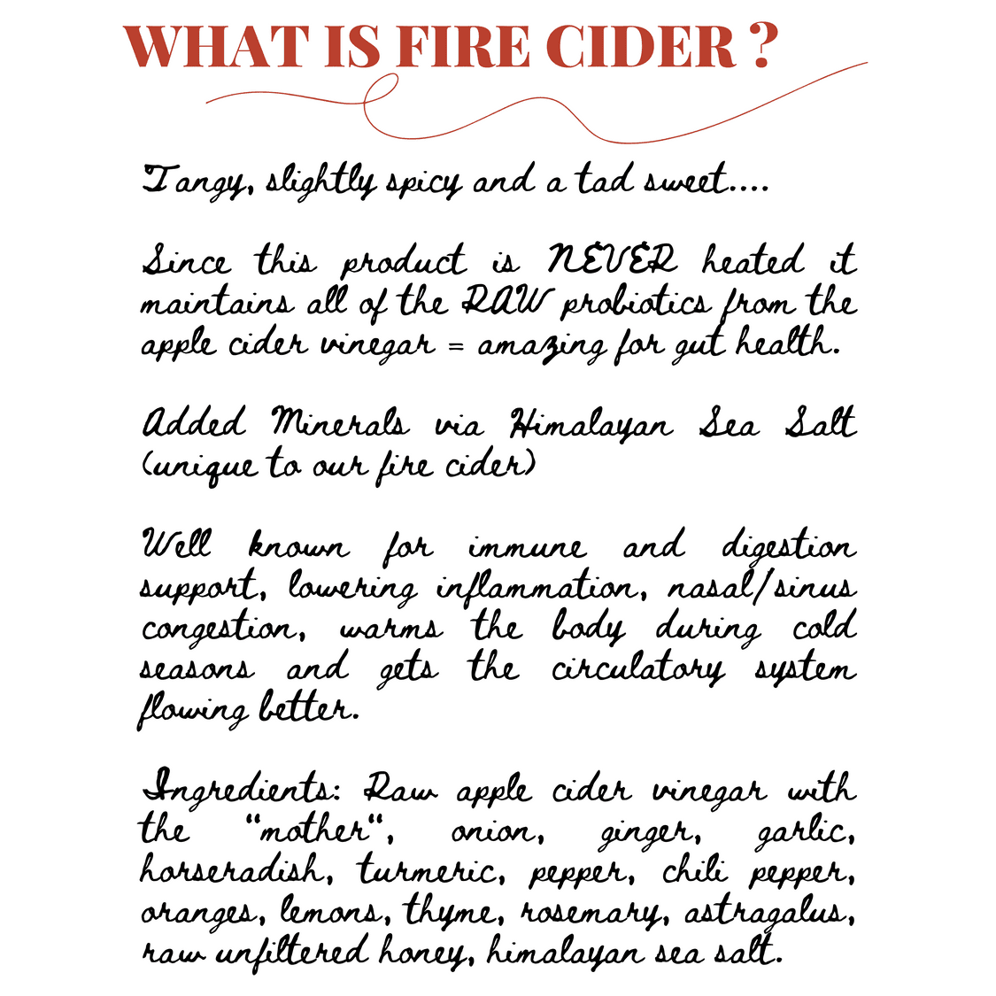 Roots & Leaves Fire Cider | Raw Apple Cider Vinegar Herbal Tonic + 12 Herbs, Roots And Fruits | 16oz