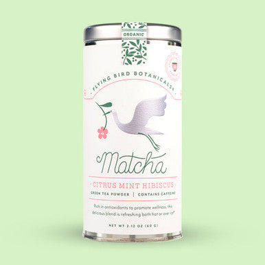 Flying Bird Botanicals | Organic Matcha ~ 60g - Citrus Mint Hibiscus