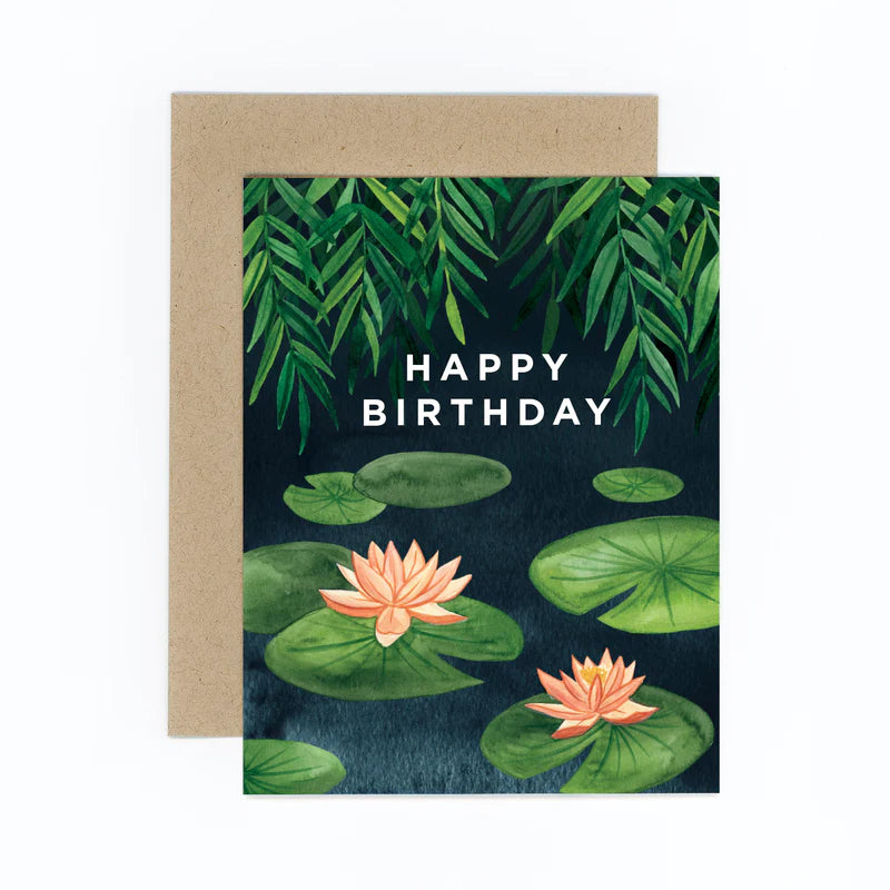 Paper Anchor Co. Greeting Card Lily Pond Happy Birthday