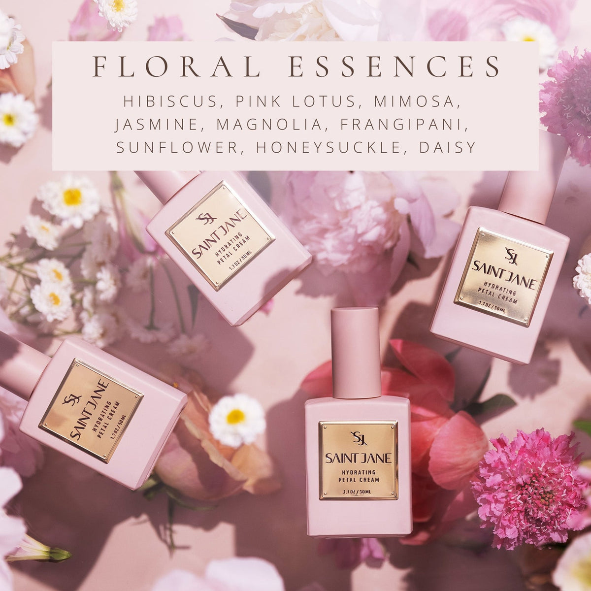 Saint Jane Hydrating Petal Cream - Hyaluronic Acid + Vitamin C Daily Moisturizer