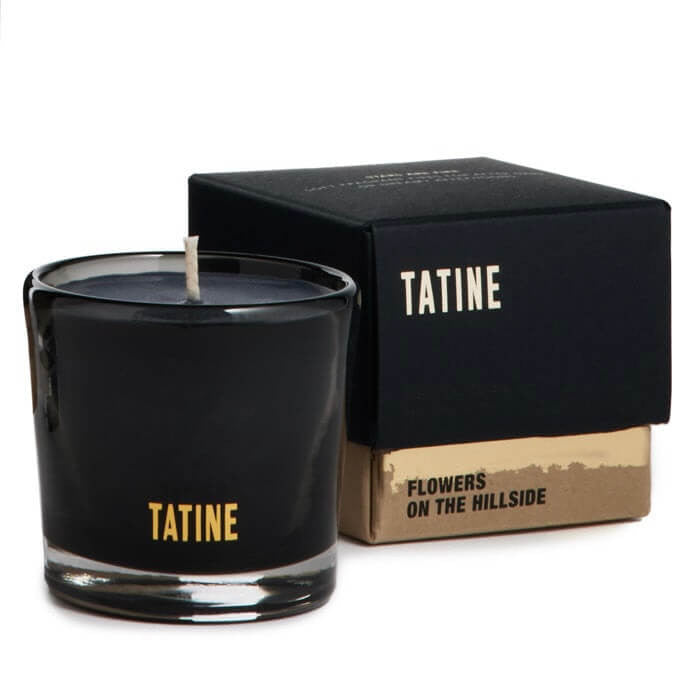 Tatine Candle | Flowers of the Hillside | Black Wax 3 oz
