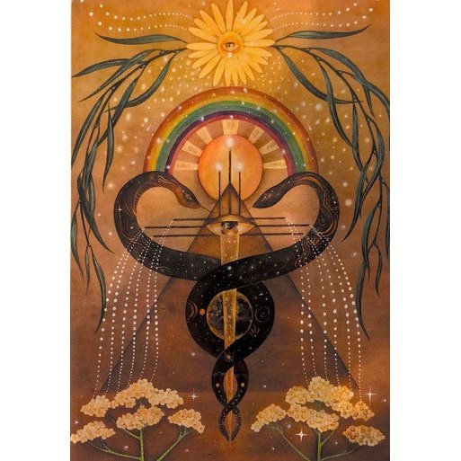 Rattlesnakes and Rainbows | Postcard Art Print | QUEEN OF WANDS