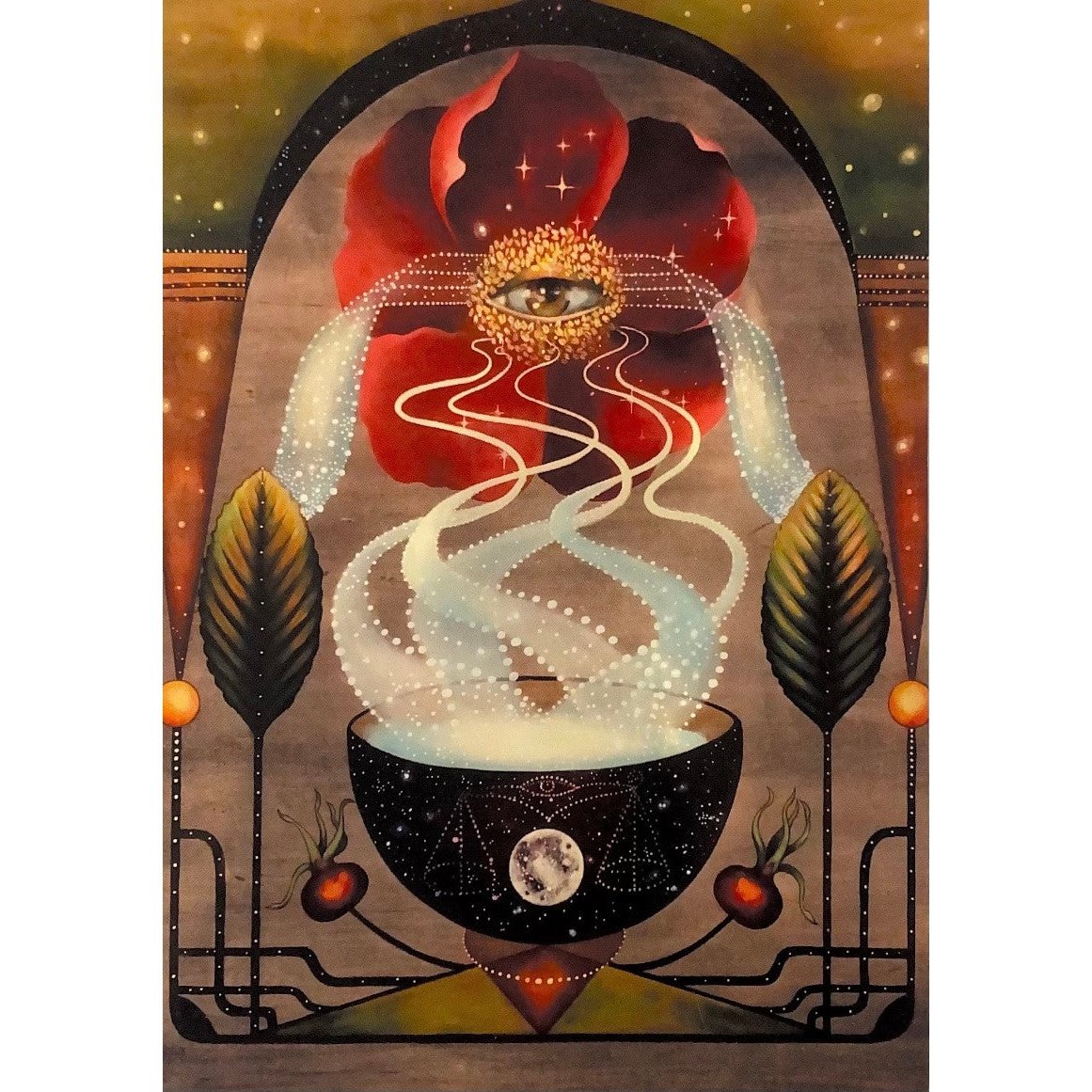 Rattlesnakes and Rainbows | Postcard Art Print | KING OF CUPS