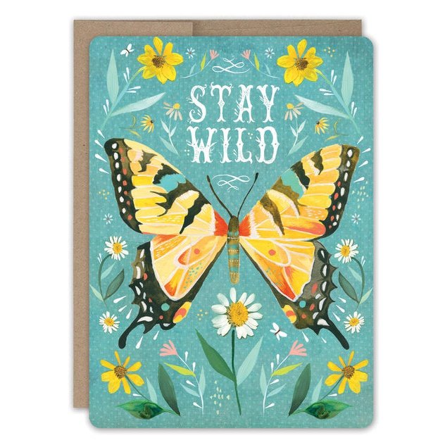 Biely & Shoaf Stay Wild Butterfly Birthday Card