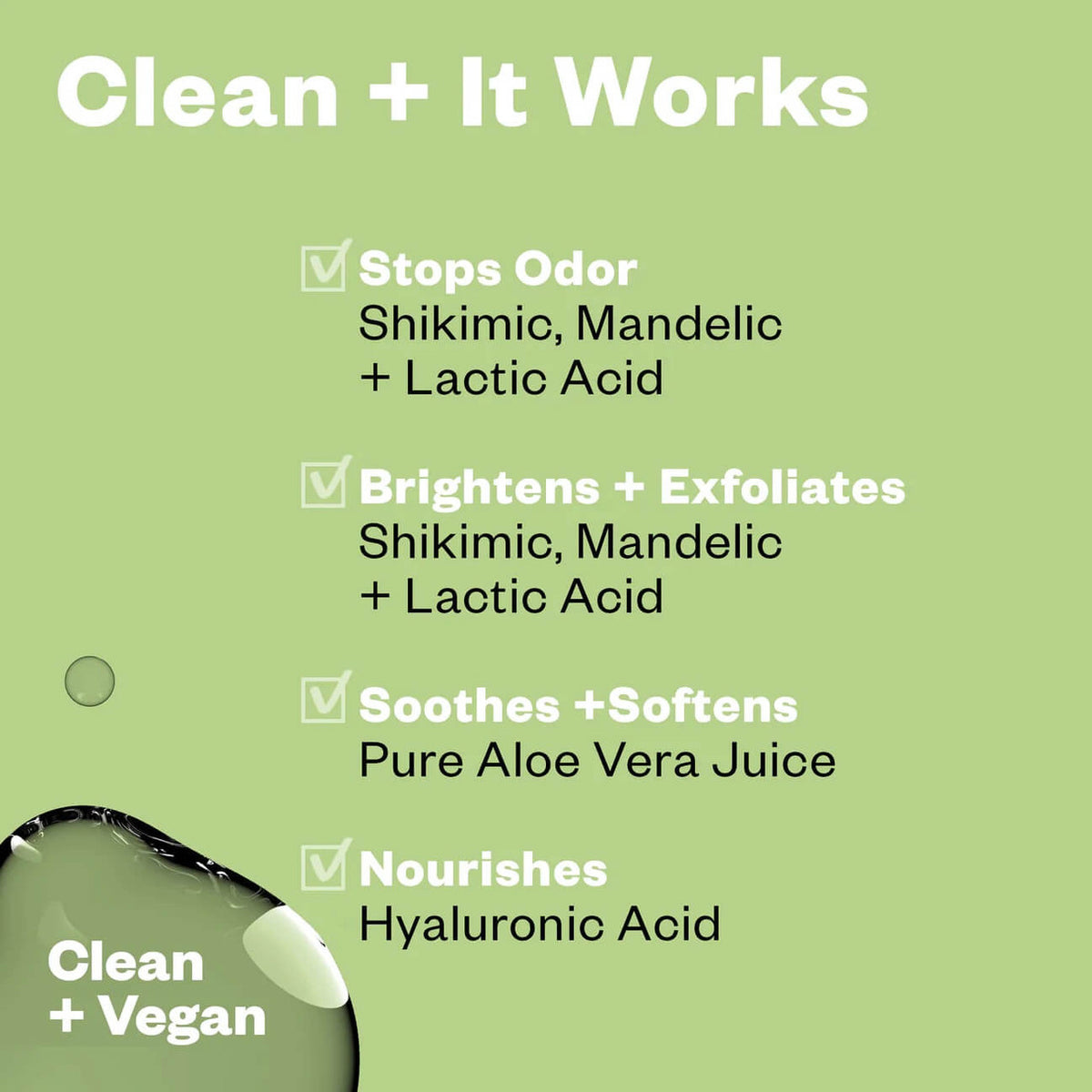 Kosas Chemistry AHA Serum Deodorant ~ Fragrance Free