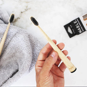 Mable | Bamboo Toothbrush - 2 Pack - Charcoal Bristles