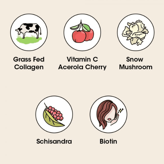 Winged Wellness Glow Up Collagen | Skin + Stress Drink Mix