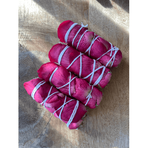 Rose Petal Wrapped White Sage Smudge Wand | 4" (pink or yellow petals)