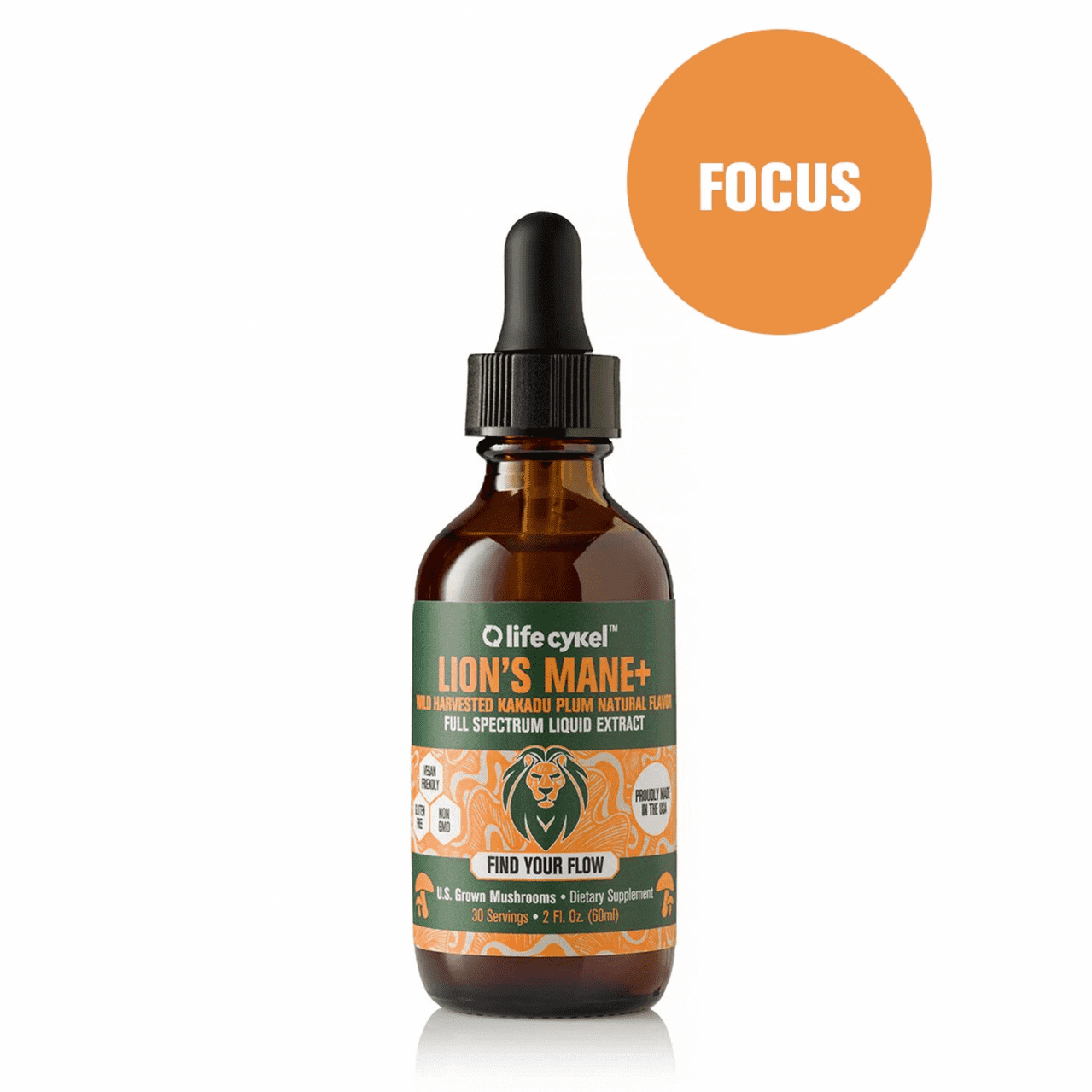 Life Cykel Mushrooms ~ Lion's Mane+ Liquid Double Extract 60 ml