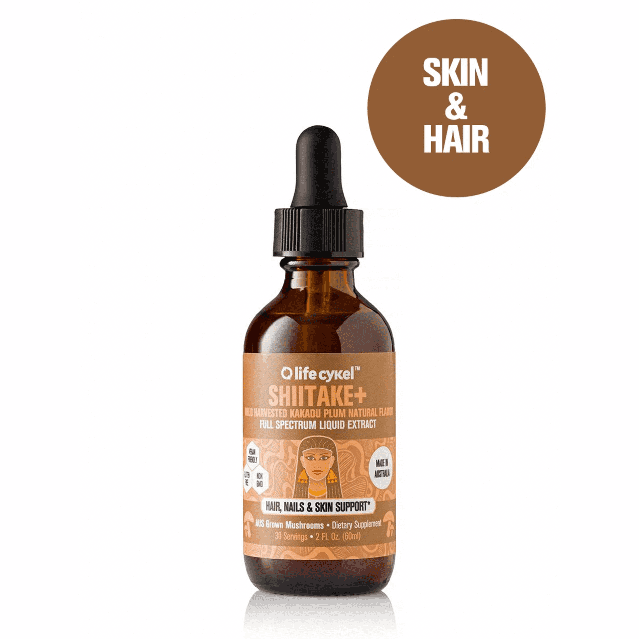 Life Cykel Mushrooms ~ Shiitake+ Liquid Double Extract 60 ml